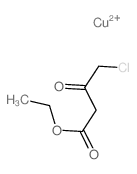 Butanoicacid, 4-chloro-3-oxo-, ethyl ester, copper(2+) salt (2:1) Structure