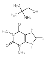 2-amino-2-methyl-propan-1-ol; 1,3-dimethyl-8-sulfanylidene-7,9-dihydropurine-2,6-dione Structure
