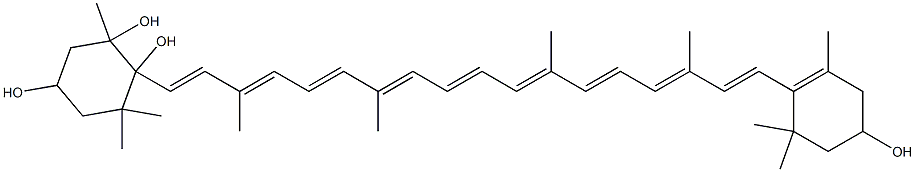 5,6-Dihydro-β,β-carotene-3,3',5,6-tetrol Structure