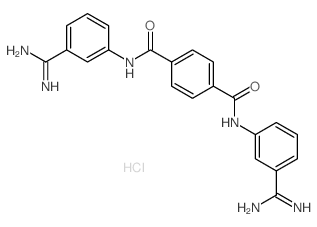 1,4-Benzenedicarboxamide,N1,N4-bis[3-(aminoiminomethyl)phenyl]-, hydrochloride (1:2) Structure