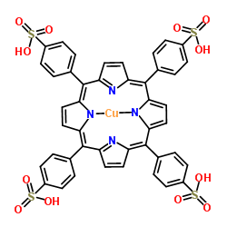 Cu(II)内消旋四(4-磺基苯基)卟啉,酸形式结构式