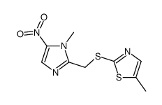 5-methyl-2-[(1-methyl-5-nitroimidazol-2-yl)methylsulfanyl]-1,3-thiazole Structure