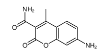 7-amino-4-methyl-2-oxochromene-3-carboxamide结构式