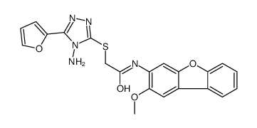 Acetamide, 2-[[4-amino-5-(2-furanyl)-4H-1,2,4-triazol-3-yl]thio]-N-(2-methoxy-3-dibenzofuranyl)- (9CI) picture