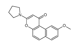 9-methoxy-3-pyrrolidin-1-ylbenzo[f]chromen-1-one Structure