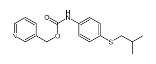 pyridin-3-ylmethyl N-[4-(2-methylpropylsulfanyl)phenyl]carbamate结构式