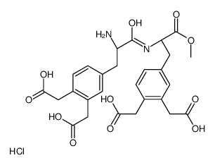 [(2S)-3-[3,4-bis(carboxymethyl)phenyl]-1-[[(2S)-3-[3,4-bis(carboxymethyl)phenyl]-1-methoxy-1-oxopropan-2-yl]amino]-1-oxopropan-2-yl]azanium,chloride Structure