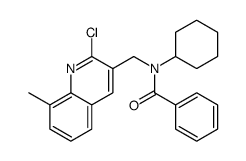 Benzamide, N-[(2-chloro-8-methyl-3-quinolinyl)methyl]-N-cyclohexyl- (9CI) Structure