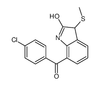 7-(4-chlorobenzoyl)-3-methylsulfanyl-1,3-dihydroindol-2-one Structure