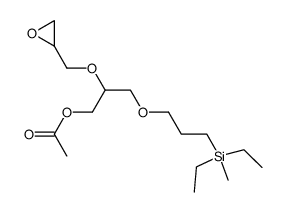 1-acetoxy-3-[3-(diethyl-methyl-silanyl)-propoxy]-2-oxiranylmethoxy-propane结构式