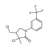 1-m-trifluoromethylphenyl-3-chloro-3-methyl-4-chloromethyl-2-pyrrolidone结构式