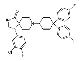 8-[4,4-bis-(4-fluoro-phenyl)-cyclohex-2-enyl]-1-(3-chloro-4-fluoro-phenyl)-1,3,8-triaza-spiro[4.5]decan-4-one Structure