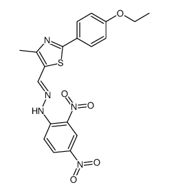 2-(4-ethoxy-phenyl)-4-methyl-thiazole-5-carbaldehyde (2,4-dinitro-phenyl)-hydrazone结构式