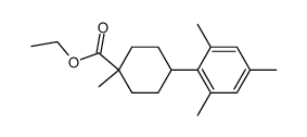 1-Methyl-4-(2,4,6-trimethylphenyl)-cyclohexan-carbonsaeure-(1)-ethylester结构式