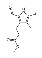 methyl 3-(2-formyl-5-iodo-4-methyl-1H-pyrrol-3-yl)propanoate结构式