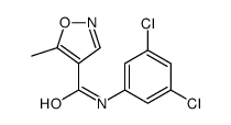 N-(3,5-dichlorophenyl)-5-methyl-1,2-oxazole-4-carboxamide结构式