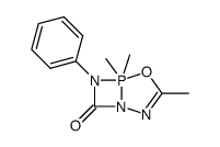 3,5,5-trimethyl-6-phenyl-4-oxa-1,2,6-triaza-5λ5-phospha-bicyclo[3.2.0]hept-2-en-7-one结构式