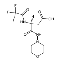 N1-morpholin-4-yl-N2-trifluoroacetyl-isoasparagine结构式