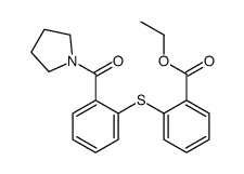 ethyl 2-[2-(pyrrolidine-1-carbonyl)phenyl]sulfanylbenzoate Structure