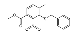 methyl 3-benzylsulfanyl-4-methyl-2-nitrobenzoate Structure