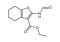 2-formylamino-4,5,6,7-tetrahydro-benzo[b]thiophene-3-carboxylic acid ethyl ester结构式