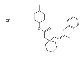 (4-methylcyclohexyl) 2-[1-[(E)-3-methyl-4-phenylbut-2-enyl]piperidin-1-ium-1-yl]acetate,chloride Structure