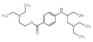 2-diethylaminoethyl 4-[(1-diethylamino-3-hydroxy-propan-2-yl)amino]benzoate structure