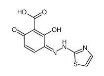 2-hydroxy-6-oxo-3-(1,3-thiazol-2-ylhydrazinylidene)cyclohexa-1,4-diene-1-carboxylic acid Structure