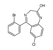 5-(2-bromophenyl)-7-chloro-1,3-dihydro-1,4-benzodiazepin-2-one结构式