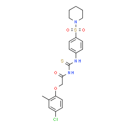 2-(4-chloro-2-methylphenoxy)-N-({[4-(1-piperidinylsulfonyl)phenyl]amino}carbonothioyl)acetamide Structure