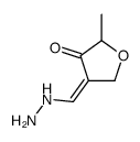 4-肼基亚甲基-2-甲基四氢呋喃-3-酮结构式
