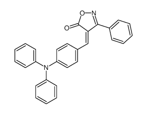 3-phenyl-4-[[4-(N-phenylanilino)phenyl]methylidene]-1,2-oxazol-5-one结构式