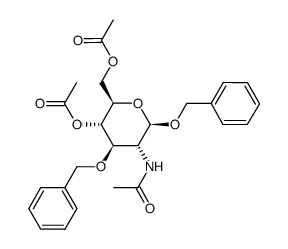 1,3-O-Dibenzyl-N-acetyl-β-D-glucosamine 4,6-Diacetate Structure