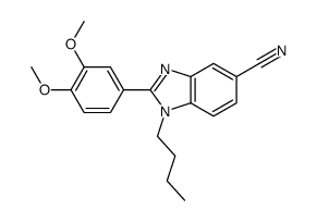 1-butyl-2-(3,4-dimethoxyphenyl)benzimidazole-5-carbonitrile Structure