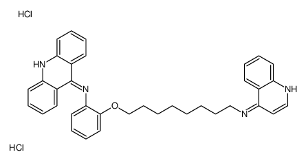 acridin-9-yl-[2-[8-(quinolin-4-ylazaniumyl)octoxy]phenyl]azanium,dichloride Structure