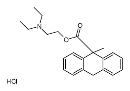 diethyl-[2-(9-methyl-10H-anthracene-9-carbonyl)oxyethyl]azanium,chloride Structure