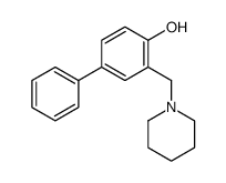 3-(1-Piperidinylmethyl)biphenyl-4-ol结构式