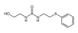 N-(2-hydroxyethyl)-N'-[2-(phenylthio)ethyl]urea结构式