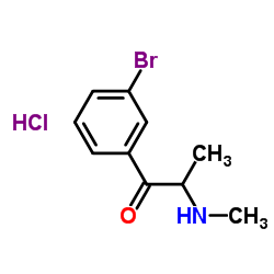 3-Bromomethcathinone (hydrochloride)结构式