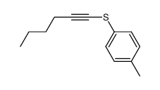 1-(hex-1-ynylsulfanyl)-4-methylbenzene结构式