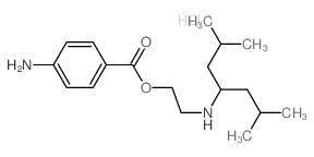 Ethanol,2-[[3-methyl-1-(2-methylpropyl)butyl]amino]-, 1-(4-aminobenzoate),hydrochloride (1:1)结构式