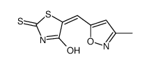 5-[(3-methyl-1,2-oxazol-5-yl)methylidene]-2-sulfanylidene-1,3-thiazolidin-4-one结构式