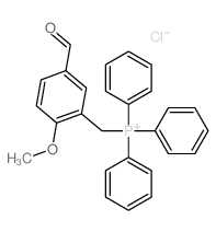 Phosphonium,[(5-formyl-2-methoxyphenyl)methyl]triphenyl-, chloride (1:1) Structure