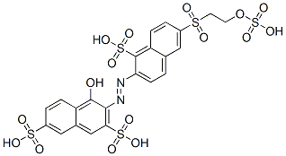 4-Hydroxy-3-[[1-sulfo-6-[[2-(sulfooxy)ethyl]sulfonyl]-2-naphtyl]azo]-2,7-naphthalenedisulfonic acid结构式