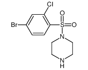 1-[(4-Bromo-2-chlorophenyl)sulfonyl]piperazine Structure