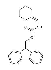 (9H-fluoren-9-yl)methyl 2-cyclohexylidenehydrazinecarboxylate结构式