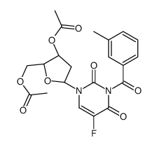 2'-deoxy-3',5'-di-O-acetyl-5-fluoro-3-(3-methylbenzoyl)uridine结构式