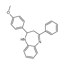 2-(4-methoxyphenyl)-4-phenyl-2,3-dihydro-1H-1,5-benzodiazepine Structure