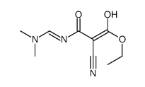 (Z)-2-cyano-N-(dimethylaminomethylidene)-3-ethoxy-3-hydroxyprop-2-enamide Structure