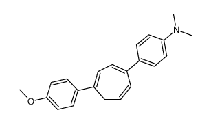 4-(4-(4-methoxyphenyl)cyclohepta-1,3,6-trien-1-yl)-N,N-dimethylaniline结构式